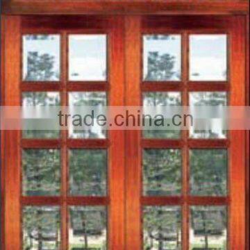 8 Lites Front Double Doors Design With Transom DJ-S9073HS