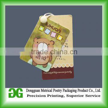Customized Cartoon Logo Design Baby Garment Paper Hang Tags