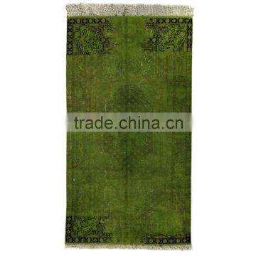 Handmade Turkish Carpet - Turquoise Over-dyed Rug (9,5 x 5,2 feet)