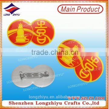 Plastic pin badge epoxy slip-on pocket name badge