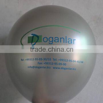 12 inches round shape metallic latex balloon with customized logo printing