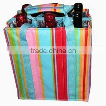 Custom guangzhou print 6 bottle wine bag from China supplier