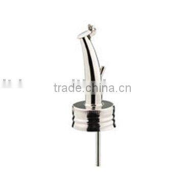 customized free flow stainless wine/bottle pourer with tiny cap