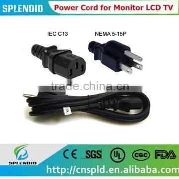 6FT Premium 18AWG Power Cord for Monitor LCD TV Projector PC Power Supply