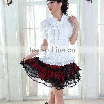 GLP lolita Goethe Medieval Banquet lotus leaf snow aristocracy short-sleeved shirt 81115