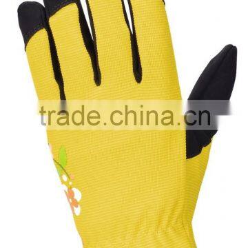 Flower-pattern, Lady Gardening Glove, Working Glove, Safety Glove, Imitation Leather Glove photo-2