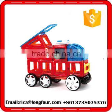Magnetic toy car building block set