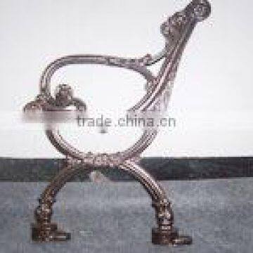 cast aluminum or iron bench ends, metal frame