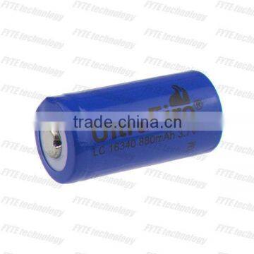 2013 Latest UltraFire LC16340 3.7V 880mAh Li-ion Rechargeable Battery for Flashlight