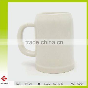 Hot Sale Hand Made and Relief Ceramic Beer Mug