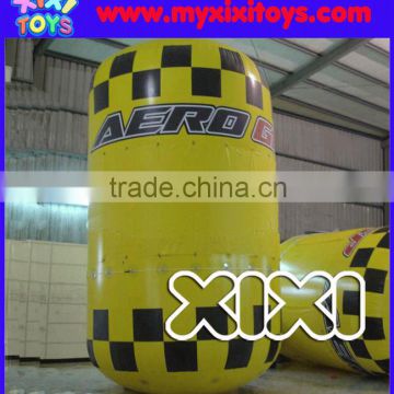 Inflatable cylinder buoys for swimming event, inflatable floating column buoys for advertising