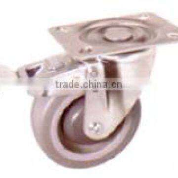 Swivel/Swivel Brake/Rigid Institutional Castor Fitted with TPR Wheel, Flange Bearing