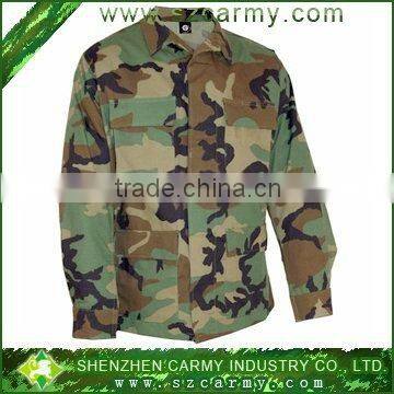 65%cotton 35%polyester men's US army camouflage jacket