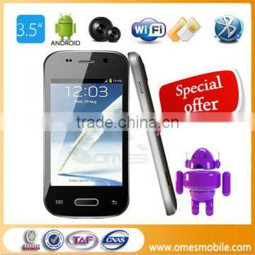 Unlocked android 2.3 F599 mobile 3.5" Capative touch screen MTK 6515 mdual sim fm java game phone mobile