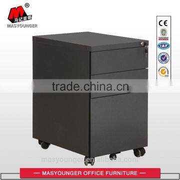 3 Drawer Movable Cabinet 100% Open Vertical Steel Filing Pedestal