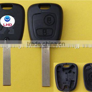 Promotional 2 button peugeot 407 car key remote blank cover peugeot key