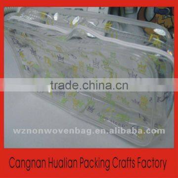 Clear Pvc Zipper Custom Cosmetic Bag