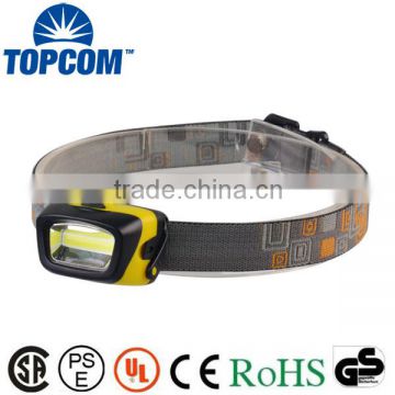 Battery Powered Ultra Bright 3W COB LED Headlamp