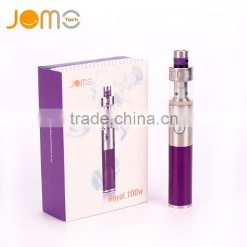 Box mod starter kit Royal 100 Jomo new coming 3000mAH glass smoke pipe