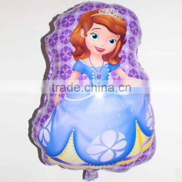 60*43cm birthday supplies mylar ballons children toys purple princess balloons