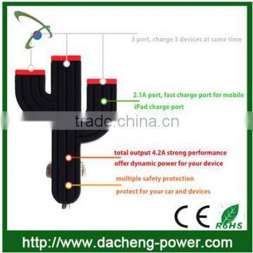 Newly 4.2A 3 Port USB Car Charger for Iphone