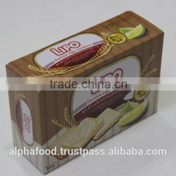 LIPO Durian chips Cookies 100g box packing with crispy texture