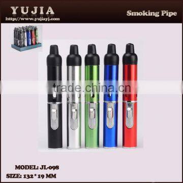 Guangzhou YuJia 2015 newly hot sale mini Aluminum and plastic metal smoking pipe JL-098