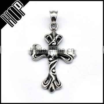 Best selling fashion vintage custom stainless steel cross pendant