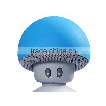 New Arrival Promotional Gift Bluetooth Wireless Mini Speaker Mushroom Silicon Suction Music Player