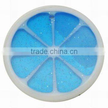 Colorful Resin Pendants, with Glitter Powder, Flat Round, SkyBlue, 34x4mm, hole: 2mm(RESI-R337-4)