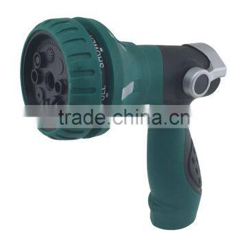 8 Patterns Thumb Control Metal Hose Nozzle Metal Body Construction