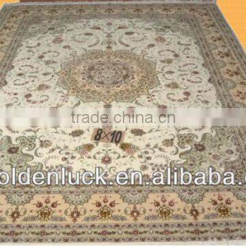 8x10ft silk/wool mixed carpet