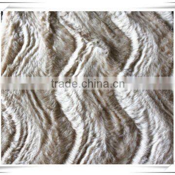 creamy white wavy fake fur fabric