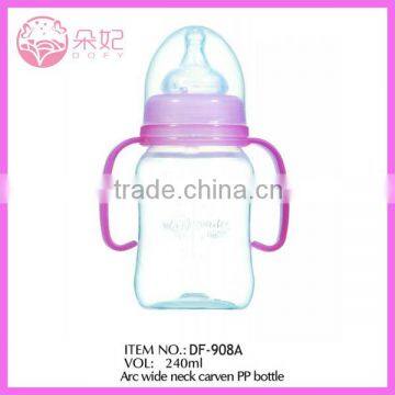 High quality arc wide neck carven PP best bottles for breastfed babies