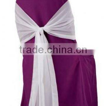 Beautiful Polyester banquet chair cover with sashes for wedding