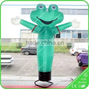 Hot newly promotional frog shape commercial pvc air dancers for advertising
