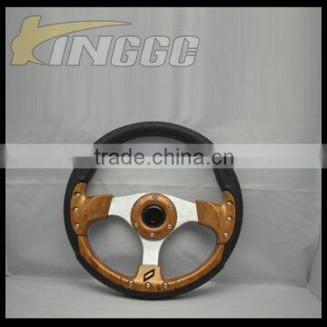 Auto Universal 13 Inch Racing Car Go-Kart Drifting Steering Wheel PU photo-3