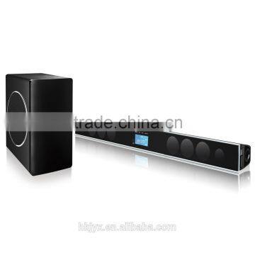 TV USB/SD/BLUETOOTH/TV/AUX/OPTICAL/COAXIAL/FM/ 2.1CH HOME THEATER SOUNDBAR SPEAKER , WITH 8"INCHES WIRELESS SUBWOOFER