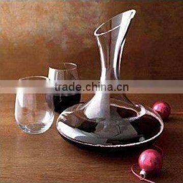 21cmDx22cmH clear glass wine decanter