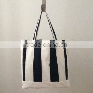 Large Black & White Canvas Shopper Tote Bag / Beach Bag / Summer Bag / Carryall shopping bag canvas tote bag