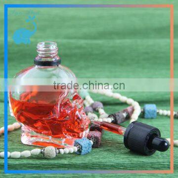 empty glass bottles skull shape glass dropper bottles with childproof tamper evident dropper caps glass dropper bottles
