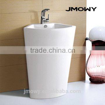 one piece bathroom pedestal basin