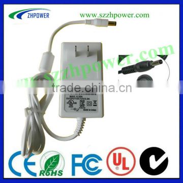 ac power adapter 1000ma 24v EU.AU. white (colour) pass UL.KC.FCC.SAA.for LED monitor,POS,CCTV camera