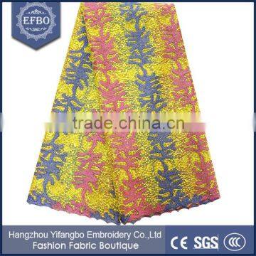 New design french lace wholesale embroidery fabric for evening dresses