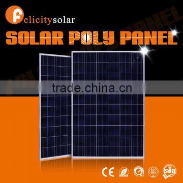 2016 Guangzhou Felicity commercial use 250 watt poly solar panel