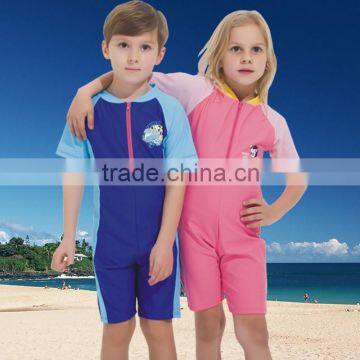 Kids Girls Rash Guard SPF 50 Surf Swimsuit short sleeve