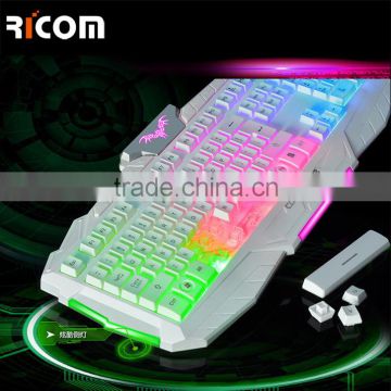 rainbow color backlit gaming keyboard layout backlit gamng keyboard--LK612--Shenzhen Ricom