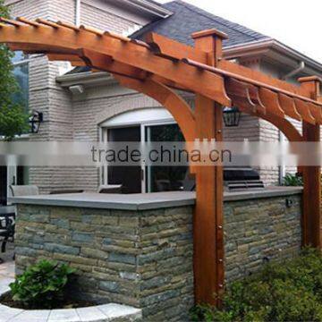 Recycled Backyard Outside Hollow Composite Wood Decking Wpc Decking Plastic Pergola photo-3