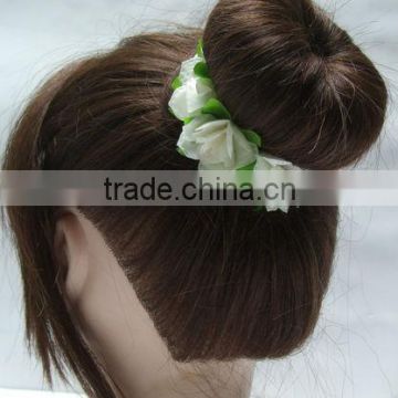 flowers leaves Bun Garland Floral Scrunchie hair bands