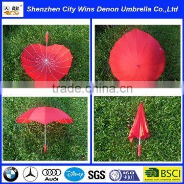 heart shaped bright colored umbrella